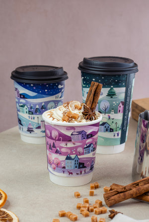 Christmas Double Wall Hot Cup - Northern Lights