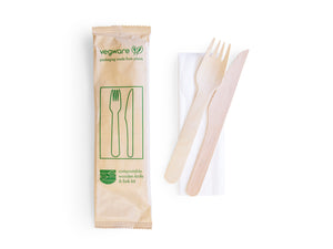 Wooden Disposable Three Piece Cutlery Set