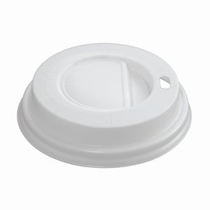 Hot Cup Lid White Fits 8oz - 16oz Cups
