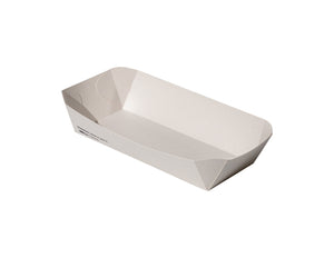 Notpla Seaweed Lined Curved Tray White