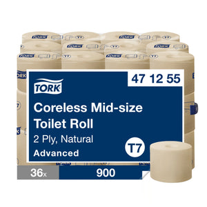 Tork Natural Coreless Mid-Size Toilet Roll 2 Ply