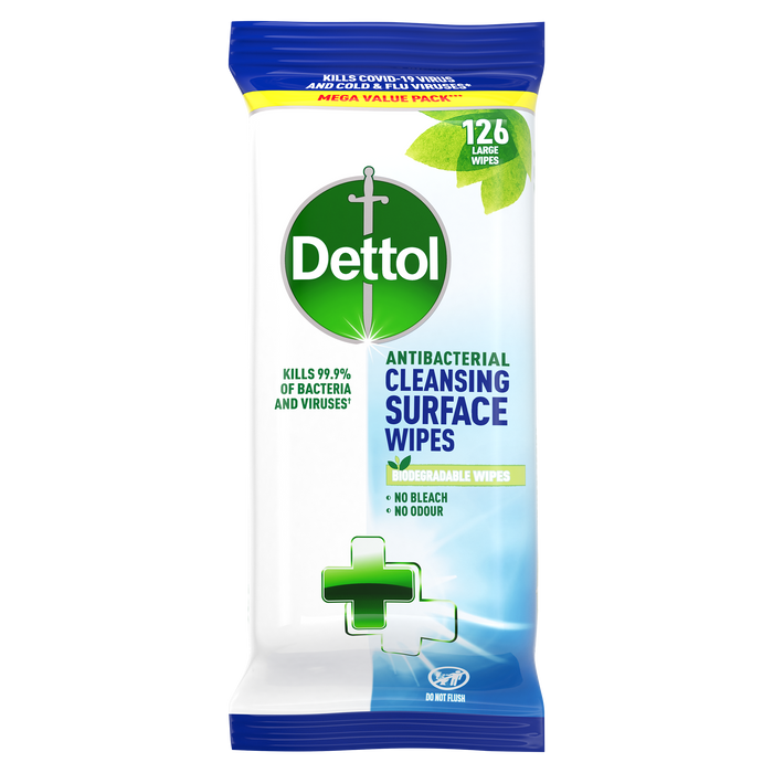Dettol Biodegradable Antibacterial Cleansing Surface Wipes