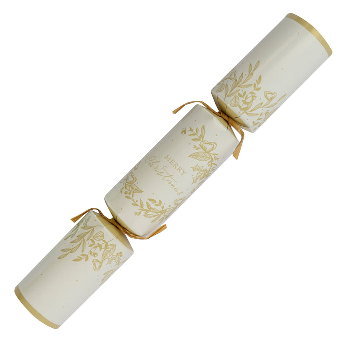 12" Standard Cream & Gold Wreath Cracker