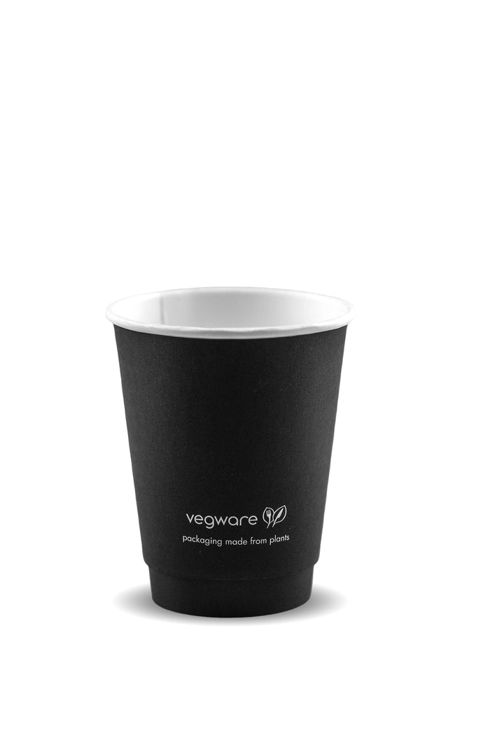 Black Double Wall Hot Cup 8-16oz