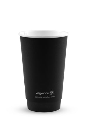 Black Double Wall Hot Cup 8-16oz