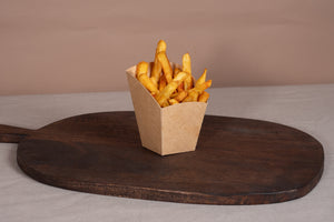 Notpla Seaweed Lined Chip Cup Natural 3 x 3"