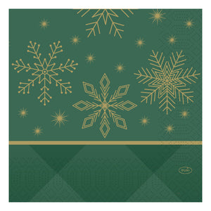 Christmas Green & Gold Napkin 33cm 3ply - NEW