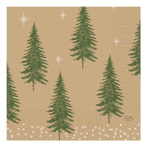 Kraft Tree Napkin 33cm 3ply - NEW