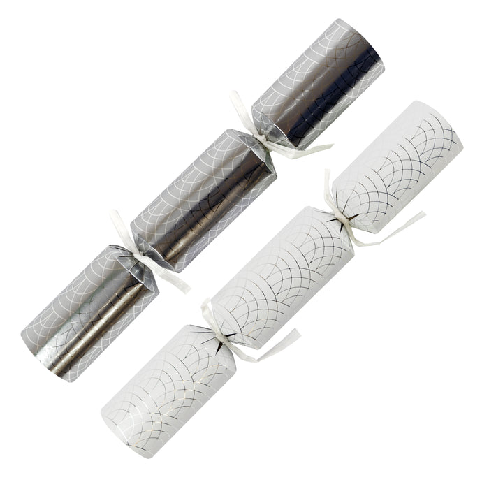 11" Standard Silver & White Geo Cracker