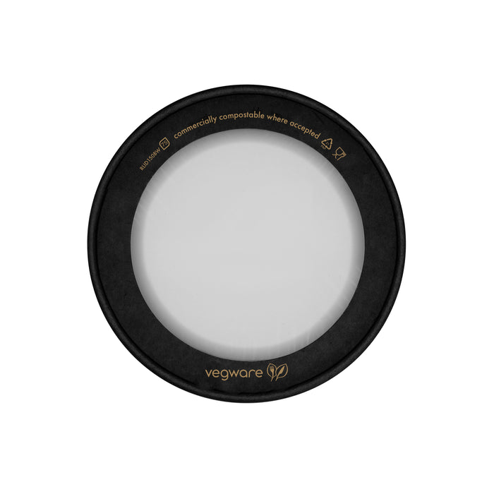 Round Black Window Lid 16-34oz