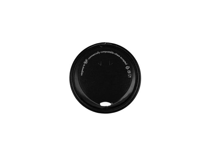 Black Paper Hot Cup Sip Lid