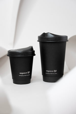 Black Paper Hot Cup Sip Lid