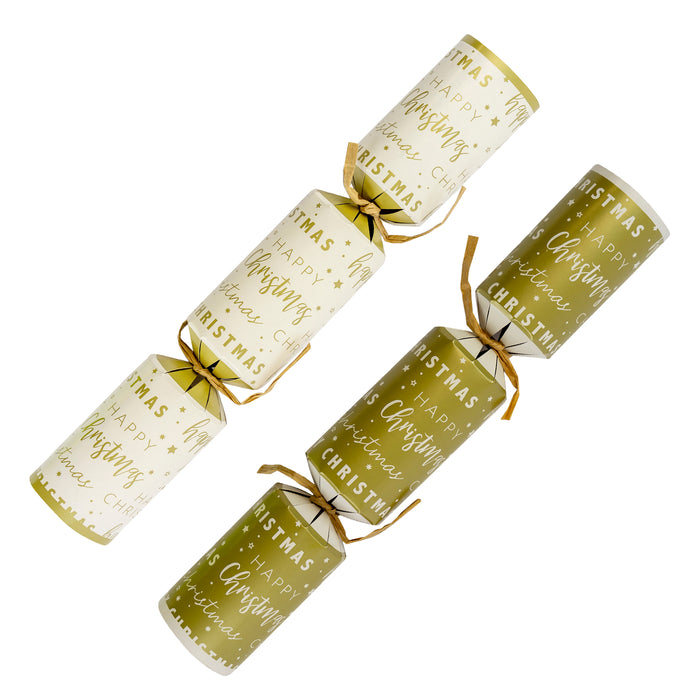 10" Standard Cream & Gold Script Cracker