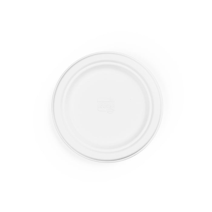 Nourish Moulded Fibre White Plate
