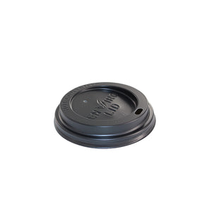 Hot Cup CPLA Black Lid Fits 8-16oz Cups