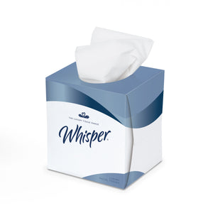 Whisper Facial Tissue Cube