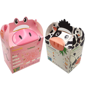 Pig & Cow Farmyard Bizzi Kids Takeaway Boxes