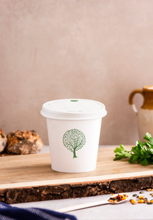 Paper Soup Lid White To Fit 12-24oz