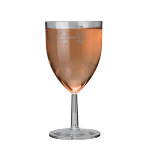 Reusable Clarity Wine Glass UKCA marked & CE marked 175ml to line