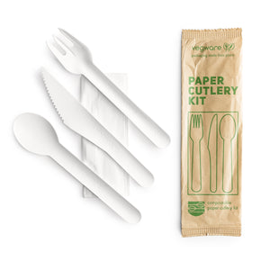 Paper Disposable Four Piece Cutlery Set