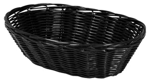 Poly-Rattan Oval Basket Black 23cm