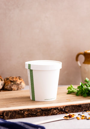 Paper Soup Lid White To Fit 12-24oz