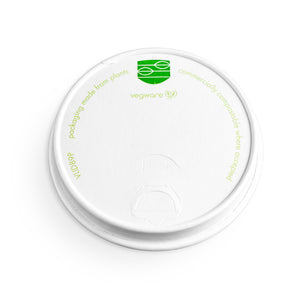 Hot Cup Paper Lid White To Fit 8oz - 16oz Cups
