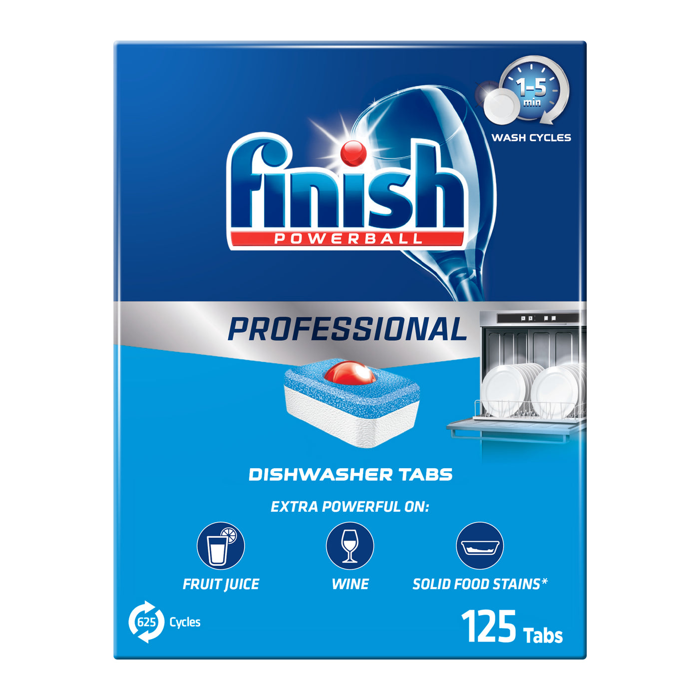Finish Professional Powerball Dishwasher 125 Tablets – Bidfood Catering  Supplies