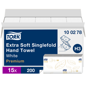 Tork® Extra Soft Singlefold Handtowel White 2ply