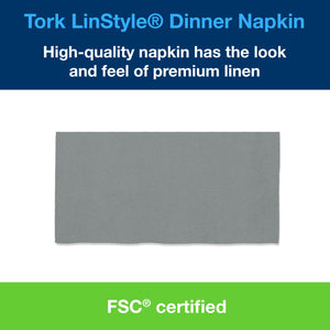 Tork® Linstyle Dinner Napkin Grey 1/8 Fold