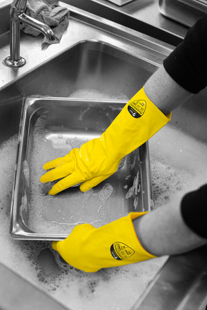 Household Rubber Gloves Yellow