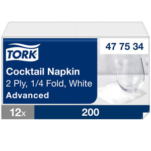 Tork® Cocktail Napkin White 2Ply
