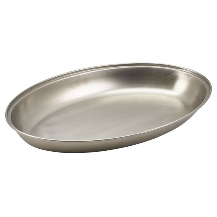 Stainless Steel Oval Vegetable Dish 30cm