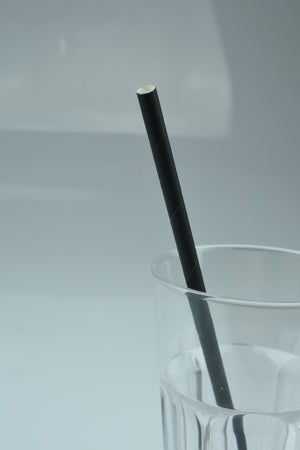 Paper Straw Black 200x6mm
