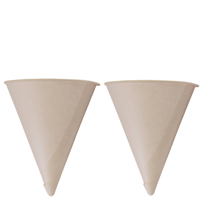 Paper Cold Water Cone with Rim 4oz