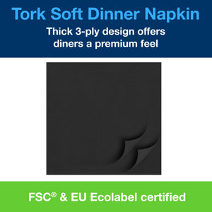 Tork® Dinner Napkin Black 3ply