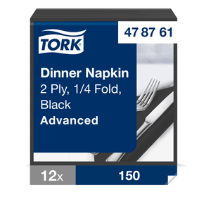 Tork® Dinner Napkin Black 2ply