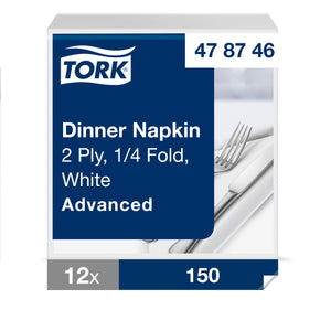 Tork® Dinner Napkin White 2ply