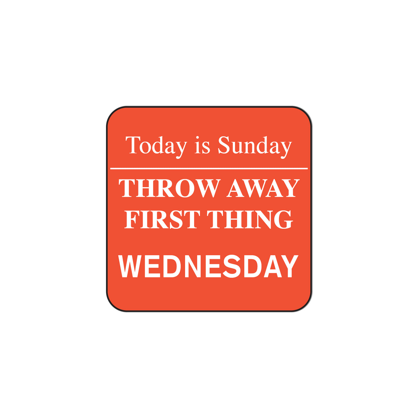 Use By Day Wednesday Label Red – Bidfood Catering Supplies