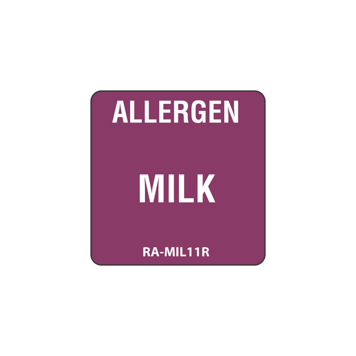 Milk Allergen Warning Label