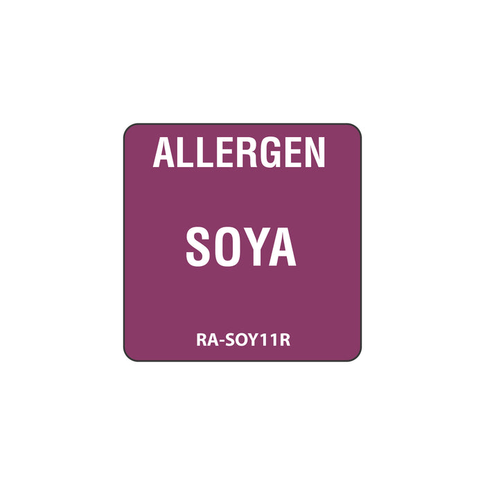 Soya Allergen Warning Label